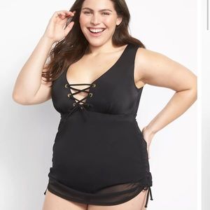 New Lace-Up Swim Dress